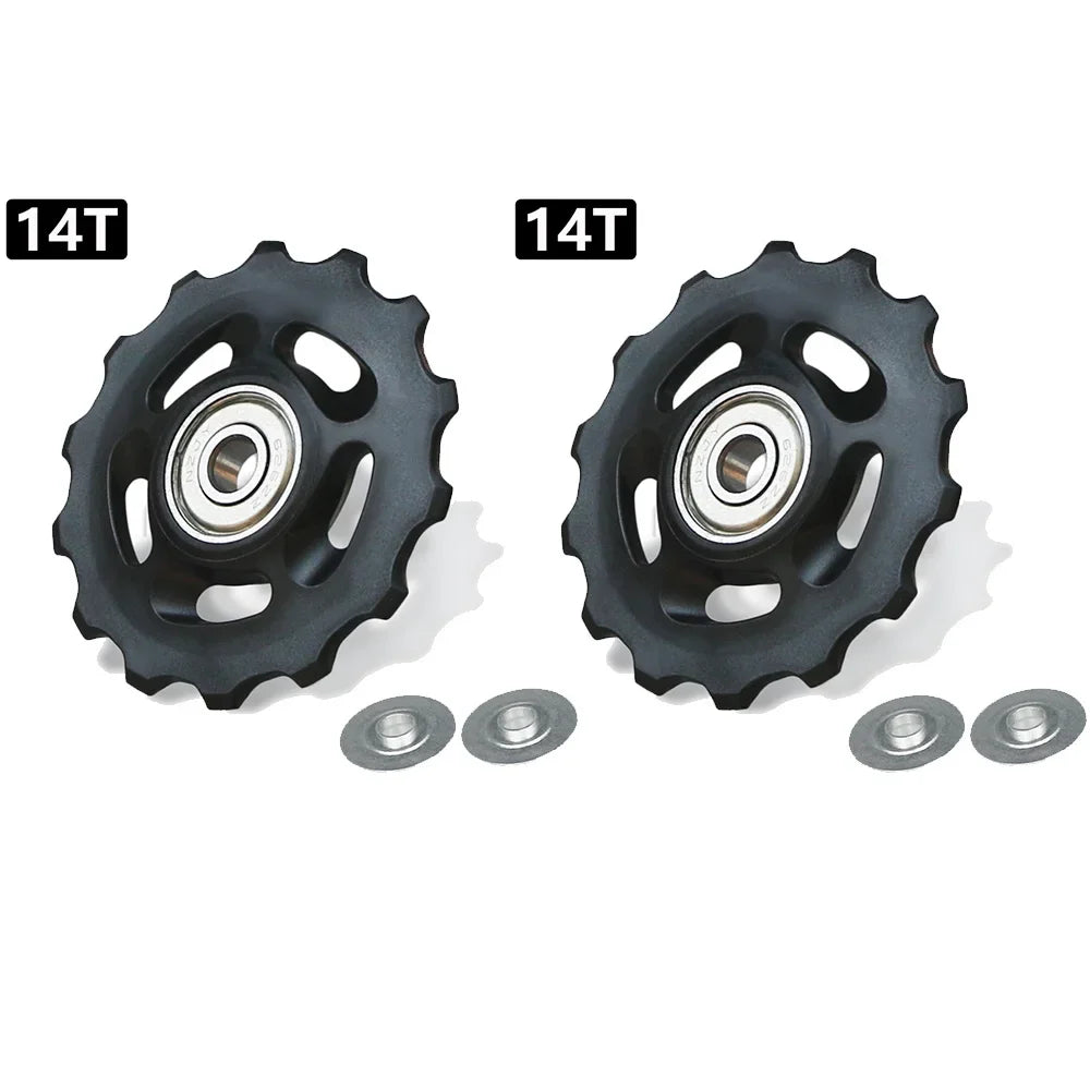 Bicycle Rear Derailleur Jockey Wheel Pulley 11T-14T Nylon Fiber – 2pcs 14T