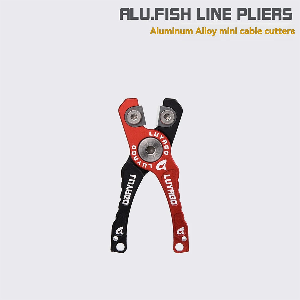 Aluminum Alloy Mini Fishing Pliers with Tungsten Steel Blades – Red