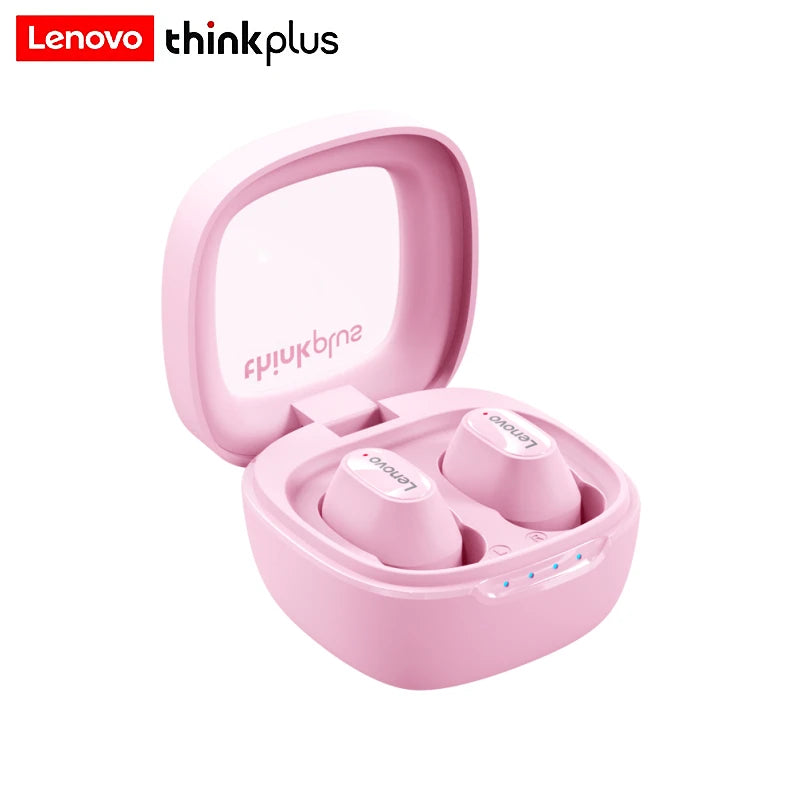 Lenovo XT62 Wireless Bluetooth 5.3 Earbuds with Charging Case – XT62 Pink