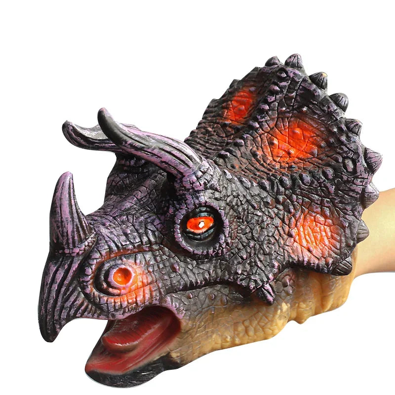 Animal and Dinosaur Hand Puppet Toy for Kids – Triceratops