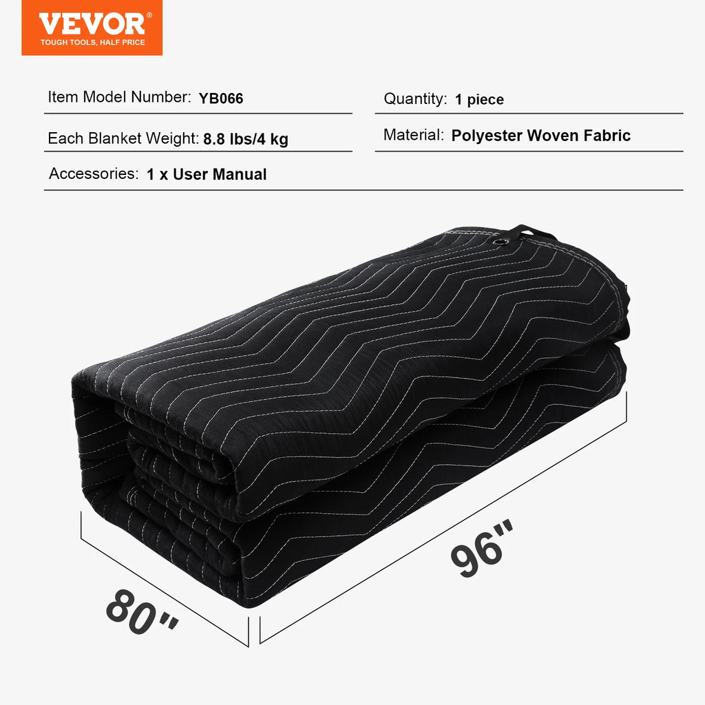 96" x 80" Sound Dampening Blanket with Grommets for Acoustic Studio Use – 96 x 80in
