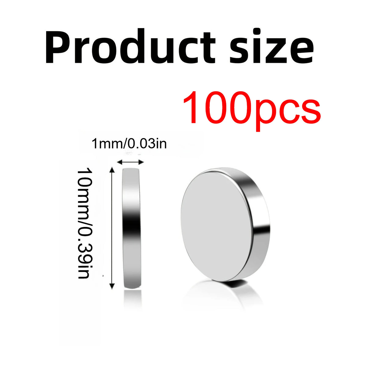 Circular Magnetic Stickers for Whiteboard and DIY Projects – 10x1mm-100pcs