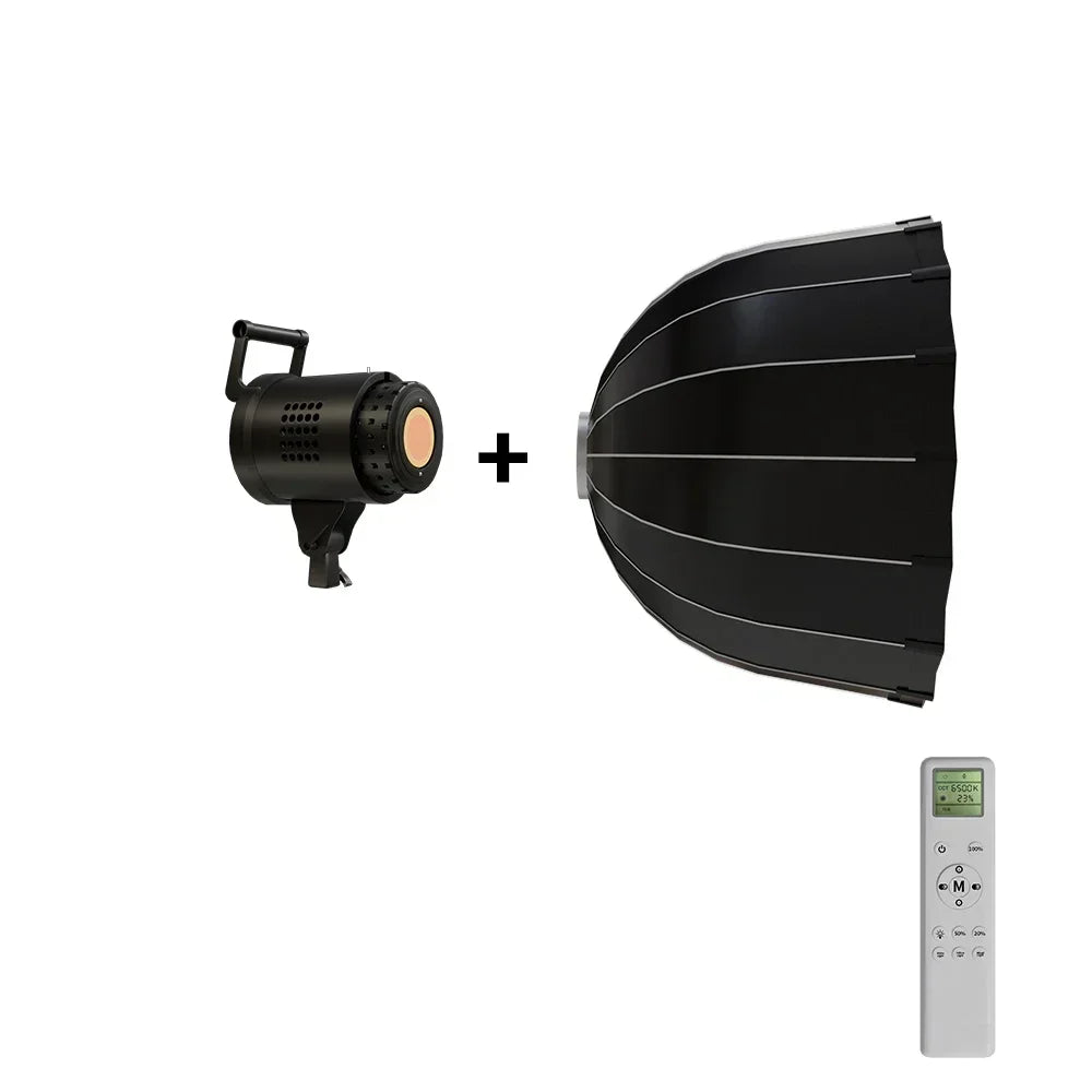 135W Dimmable LED Studio Lighting Kit with Softbox and 2m Stand – With 90cm softbox