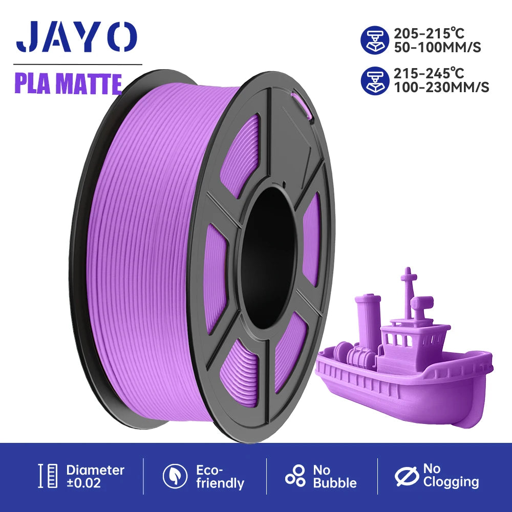 JAYO Matte PLA 3D Printer Filament 1.75mm, 1.1kg Spool – PLAmatte PP-1.1KG