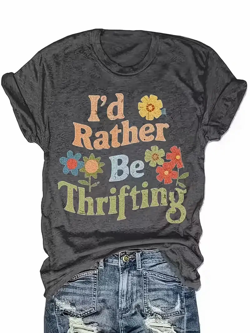 Plus size women's short sleeve O-neck T-shirt in dark gray – Dark gray