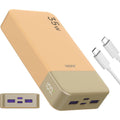 Juovi 20,000 mAh 35W Portable Power Bank with 4 Charging Ports – Orange