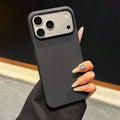 Woven Fabric Magnetic Phone Case for iPhone 18 Pro Max to 13 – Black