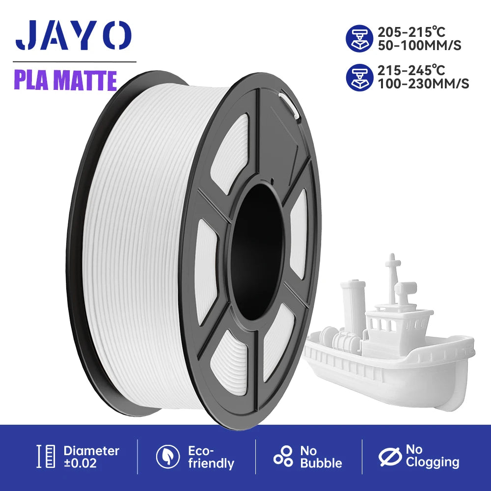 JAYO Matte PLA 3D Printer Filament 1.75mm, 1.1kg Spool – PLAmatte WT-1.1KG