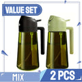 2-in-1 Kitchen Oil Spray Dispenser, 500ml Refillable Spray and Pour Bottle – Upgraded-blackgreen