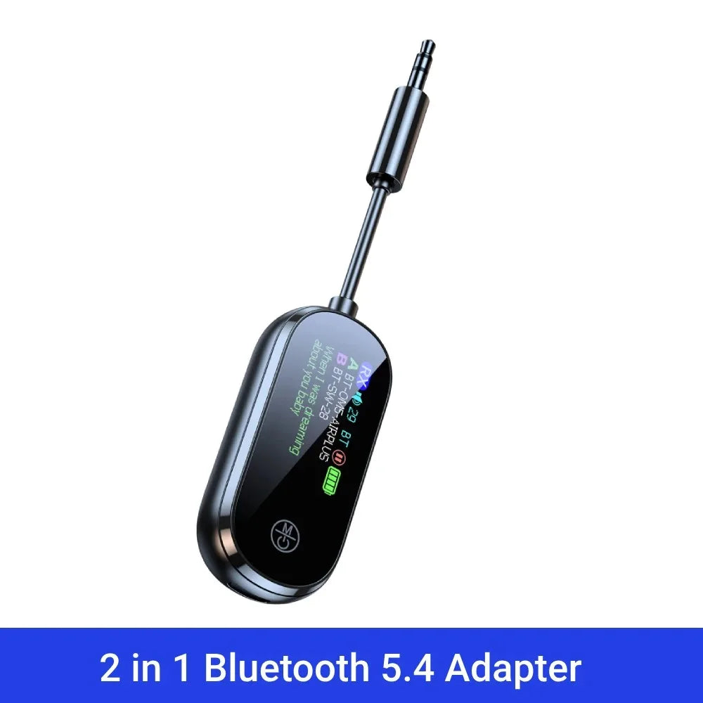 2-in-1 Bluetooth 5.4 Audio Transmitter & Receiver for TV and Airplane – Bluetooth 5.4