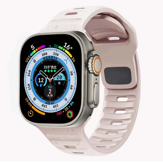 Silicone Sport Band for Apple Watch 49mm–40mm – Milky Tea