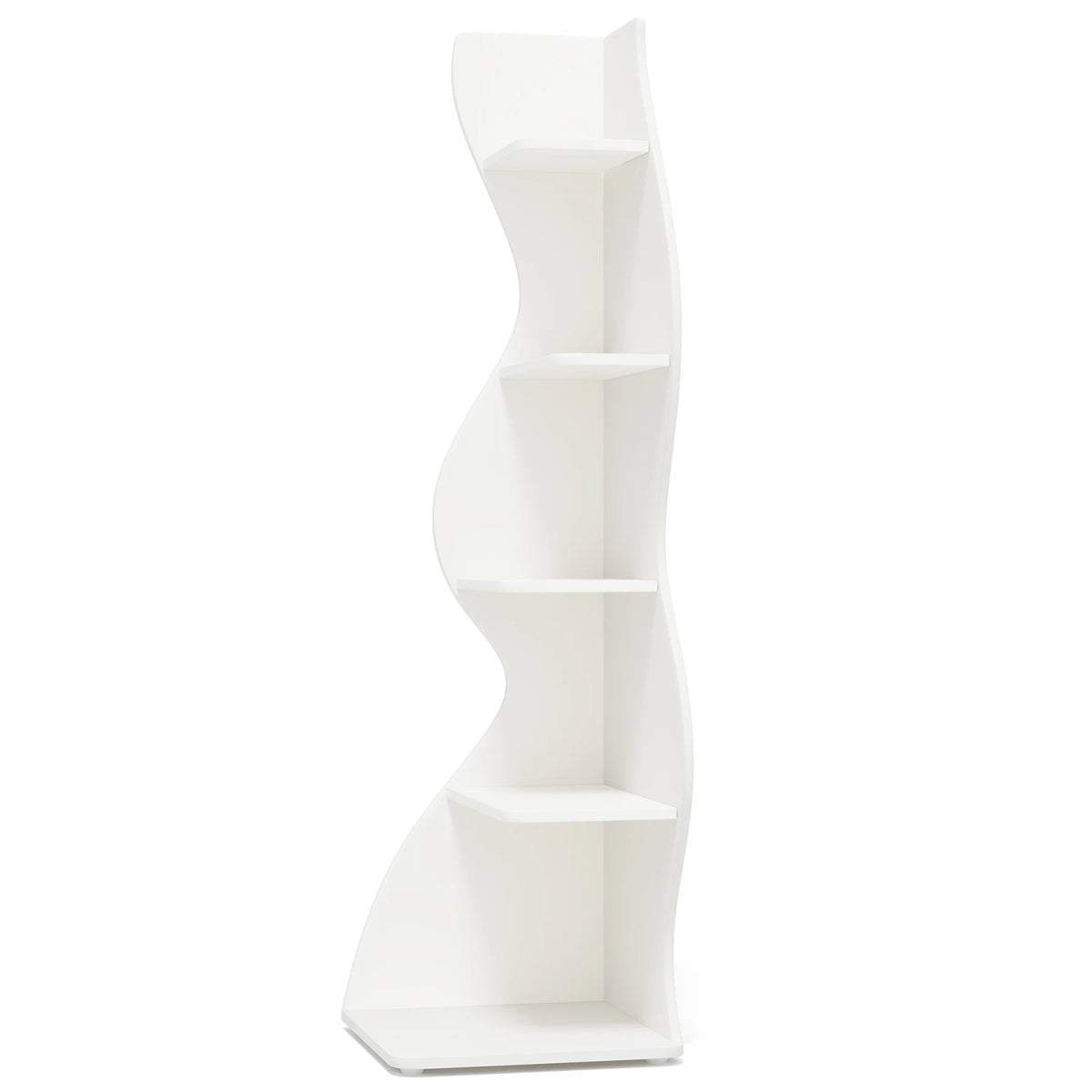 Tribesigns 5-Tier Corner Bookshelf, 19.6"D x 18.8"W x 69.8"H – White