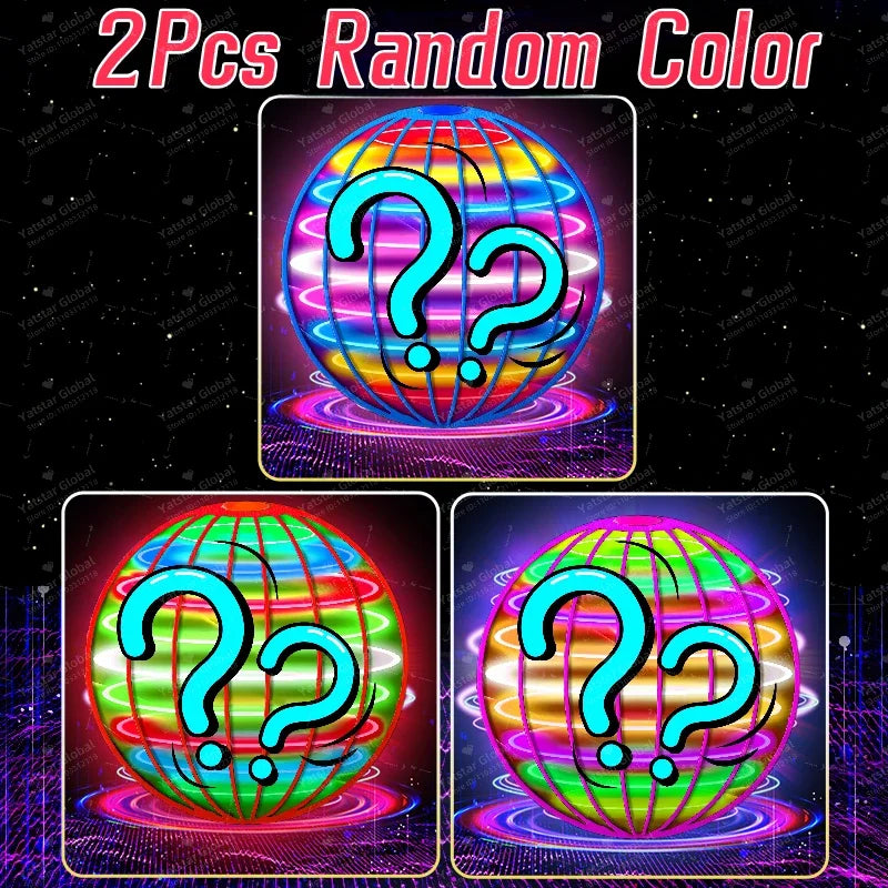 Magic Flying Suspension Ball with LED and 360° Gyro Spinner – 2Pcs Random