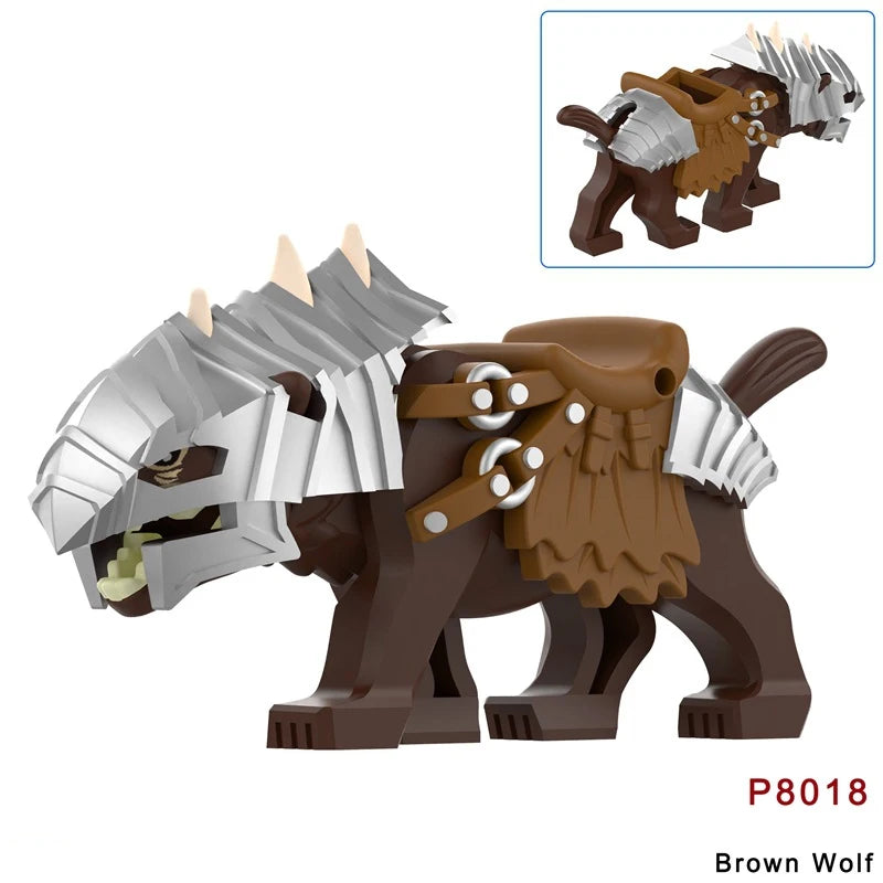 MOC Farm and Zoo Animal Building Blocks, Compatible with Small Bricks – P8018