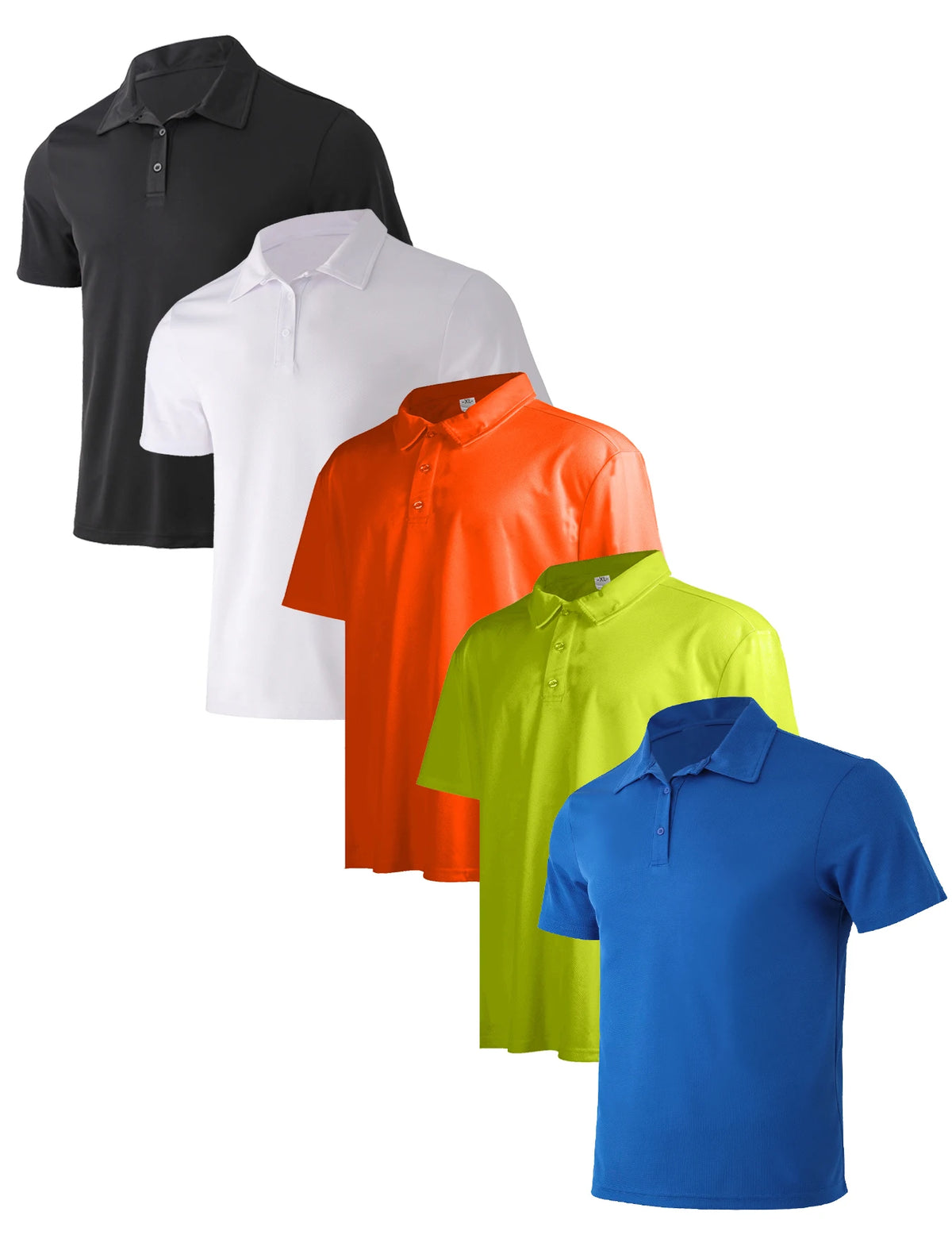 5-Piece Men's Breathable Quick-Drying Short-Sleeved Polo Shirt Set – LHT13-5P1