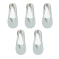 5-Pair Women's Cotton No-Show Invisible Socks with Silicone Grip – 5pairs-light green