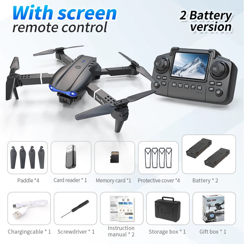 Aerial Drone Dual Lens Switch Gesture Photography Beauty Filter 110° Wide Angle Trajectory Flight APP Control Foldable FPV – Long Flight Drone