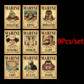 10pcs One Piece Wanted Posters, 28.5cm x 19.5cm Kraft Paper Anime Prints – H