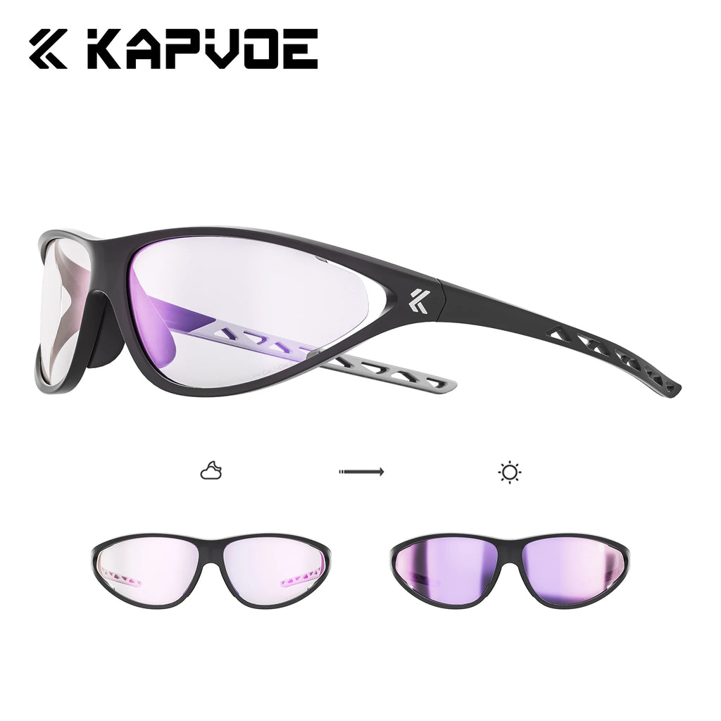 Kapvoe Photochromic Cycling Sunglasses for MTB, Fishing and Driving – PH-PU-10