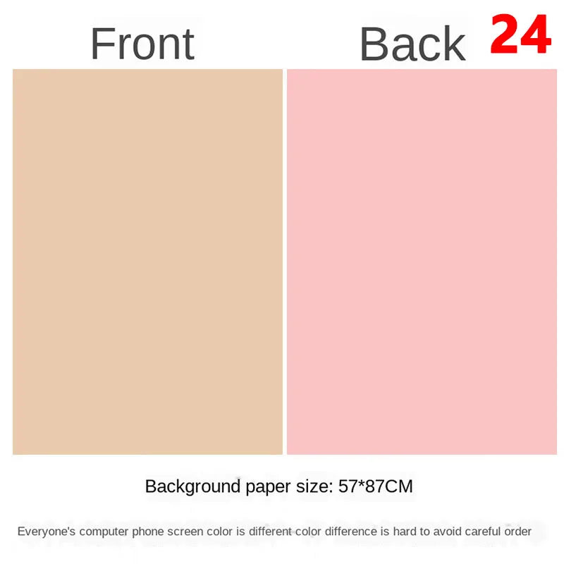 57 × 87 cm Double-Sided Photography Backdrop Paper – 24