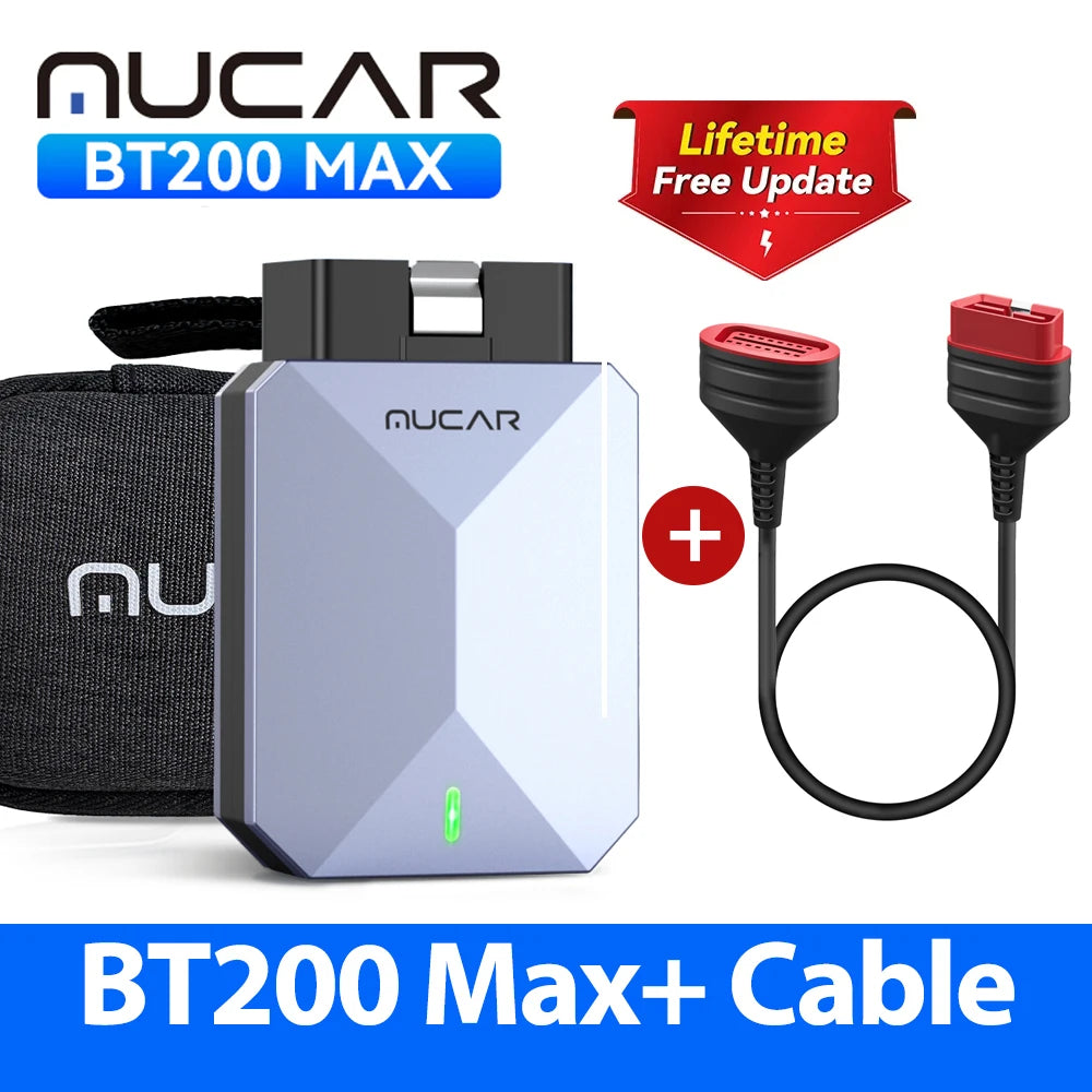 Mucar BT200 Max Bluetooth OBD2 Scanner with AI Diagnostics – BT200 Max Cable
