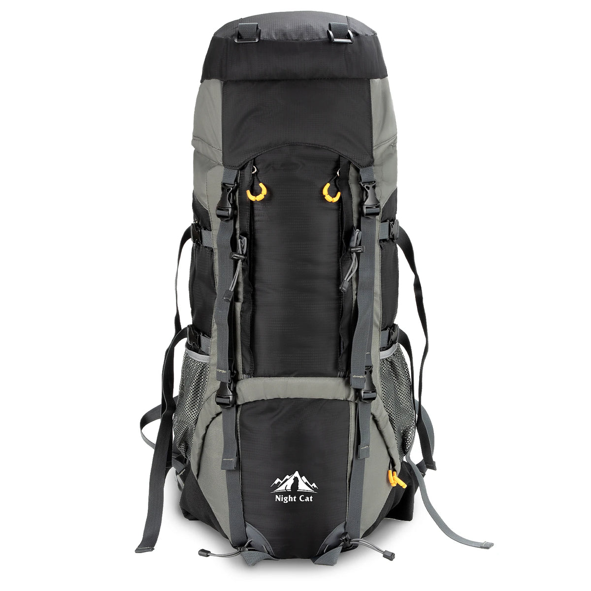 Night Cat 90L Internal Frame Hiking Backpack for Camping and Travel – Black