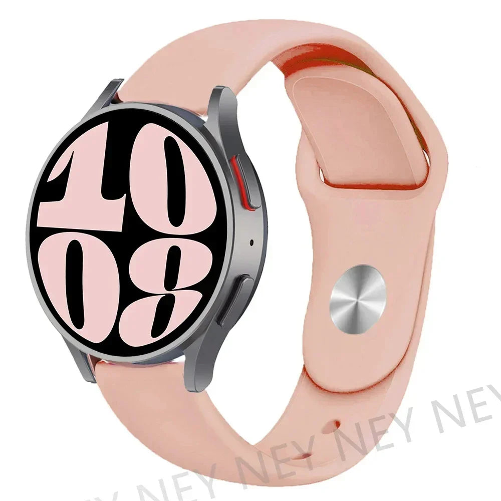 Silicone Sport Band for Samsung, Huawei, Amazfit & Garmin Smartwatches – Pink sand 14