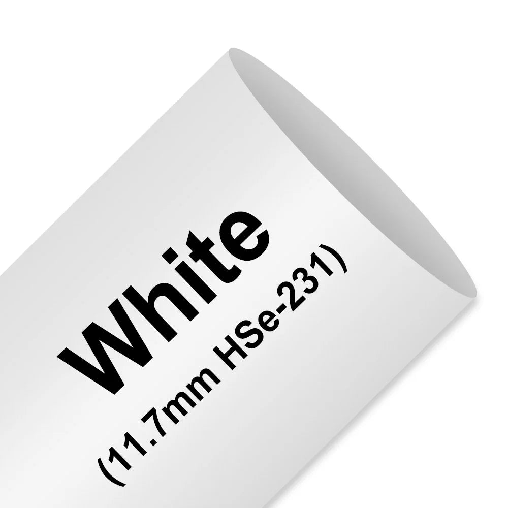 Heat Shrink Tube Tape for Brother P-touch Label Makers – 11.7 White Tube
