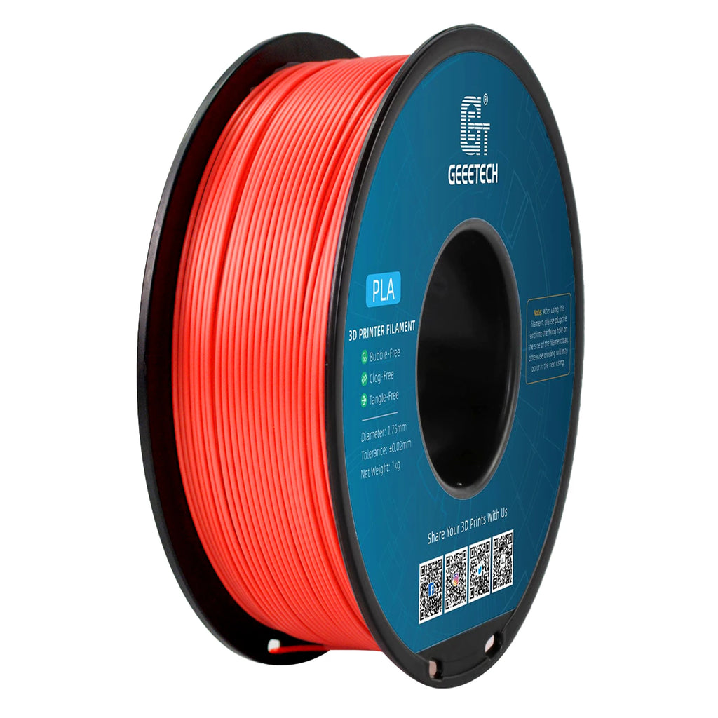 Geeetech 1.75mm 3D Printer Filament, 1kg PLA and PETG Spools – PLA Red
