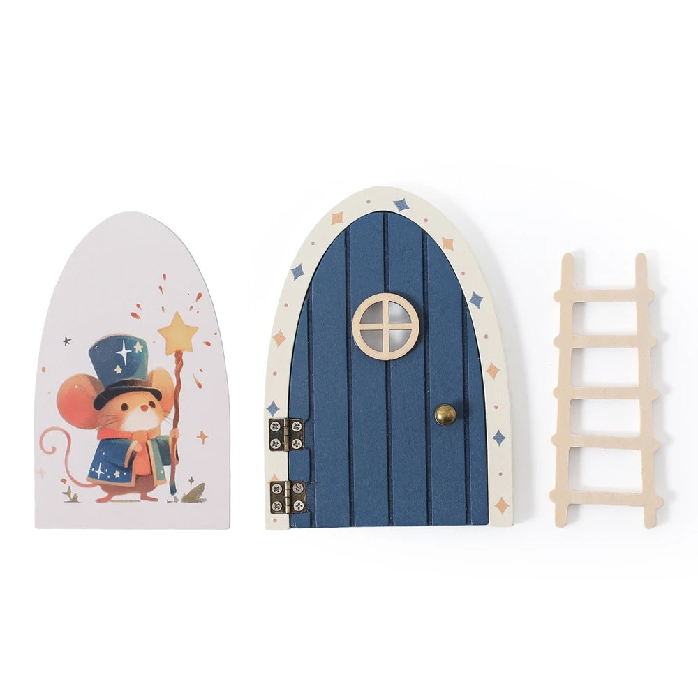 Wooden Fairy Elf Door Miniature Craft Decoration and Tooth Box – 3