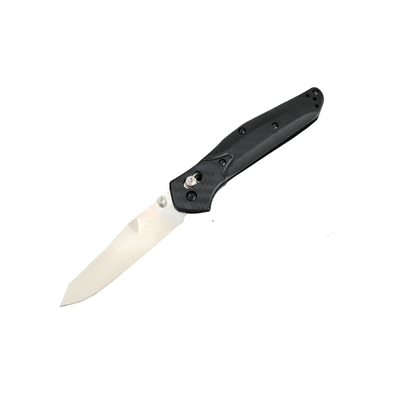 940 Folding Pocket Knife with D2 Stainless Steel Blade and Aluminum Handle – black A