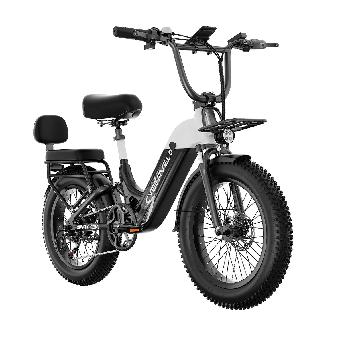 Cybervelo 20" Step-Thru Electric Bike, 1500W Motor, 20Ah Battery – EK12-Black