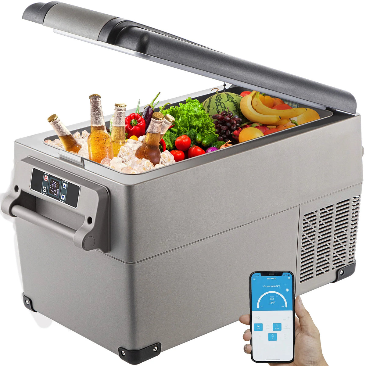 SucceBuy Portable Car Compressor Refrigerator, 15L-55L, 12V/24V/110-240V – 35L