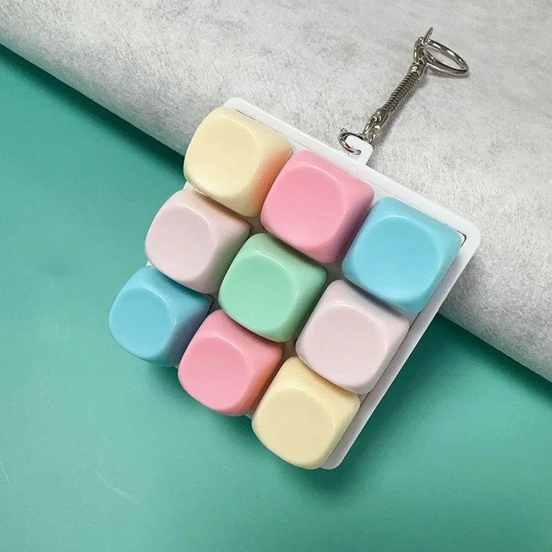 9-Key Mechanical Keyboard Fidget Keychain Stress Relief Toy – A24