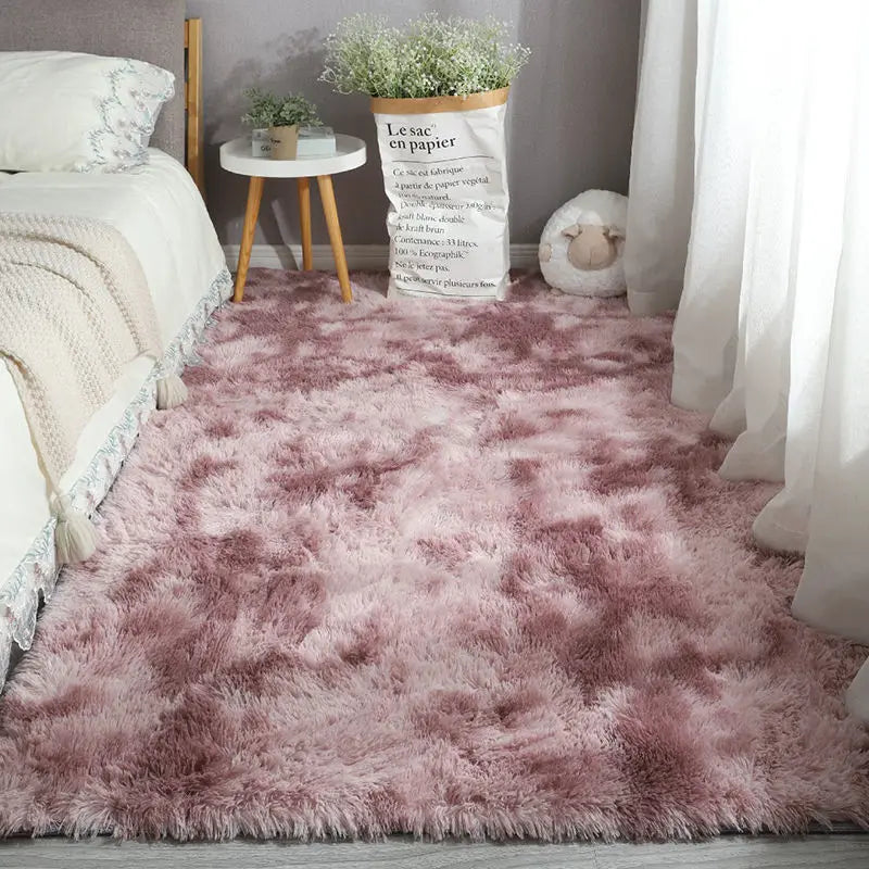Machine Made Polyester Bedroom Floor Mat 40cm x 60cm – Gradient Pink Purple