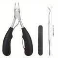 Ouriner Stainless Steel Concave Nail Clippers for Thick Ingrown Nails – Clipper File Lifter