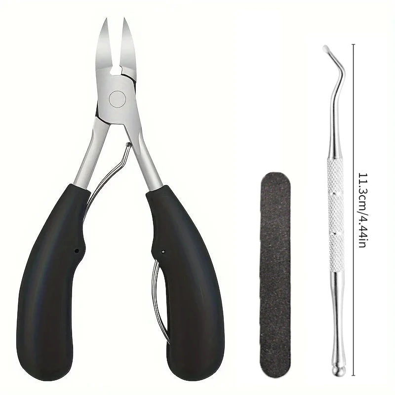 Ouriner Stainless Steel Concave Nail Clippers for Thick Ingrown Nails – Clipper File Lifter