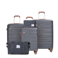 5-Piece Luggage Set with Hardcase Suitcases, Duffle and Toiletry Bag – Gray