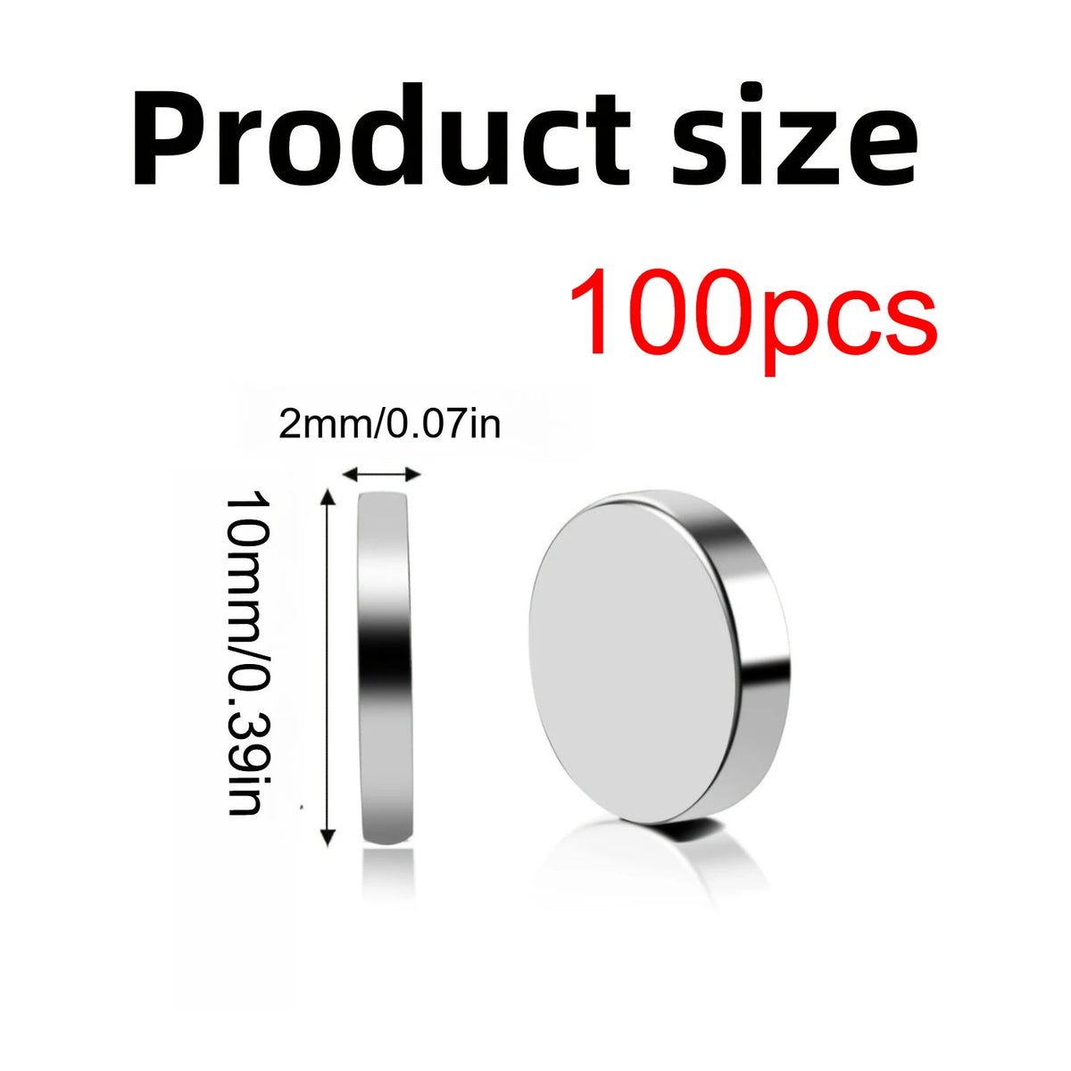 Circular Magnetic Stickers for Whiteboard and DIY Projects – 10x2mm-100pcs