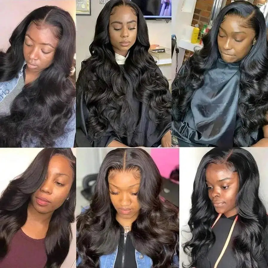 Natural black body wave Brazilian human hair bundles in various lengths – view 6