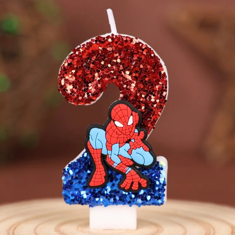 Spider-Man Number Birthday Cake Candle, 7.5 cm Cartoon Topper – 2
