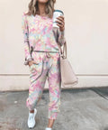 Women's 2-Piece Polyester Tracksuit with Hoodie - S-3XL – E