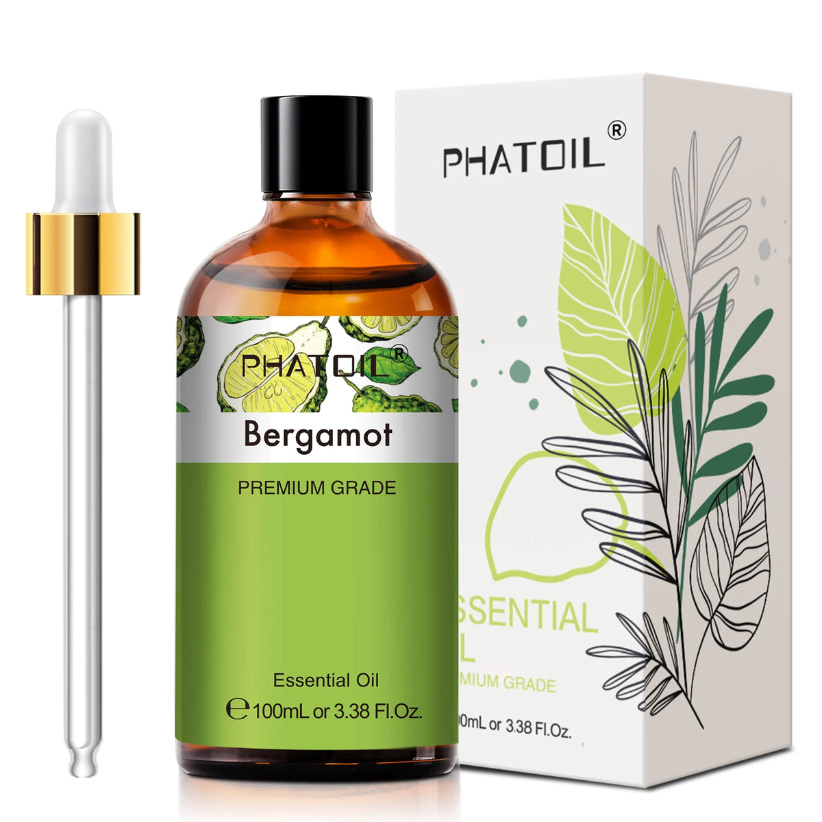 Phatoil 100ml Pure Natural Essential Oil for Diffusers and DIY Crafts – Bergamot