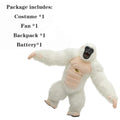 King Kong Inflatable Mascot Costume, 2.6m/3m Plush Polyester Suit – White