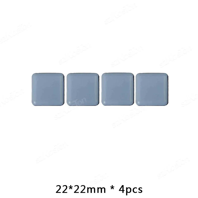 4-Piece Furniture Glider Sliding Pads, PE Plastic Floor Protectors – 22x22mm