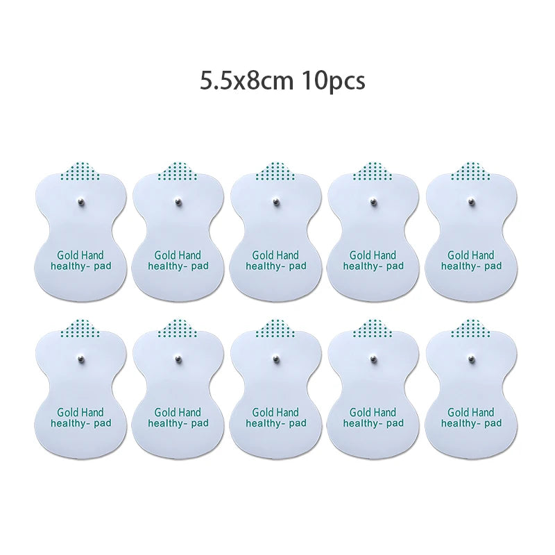 Dual-Channel TENS Muscle Stimulator with 8 Electrode Pads – 10pcs