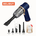 Portable Wireless Vacuum Cleaner, 2000mAh Battery for Car and Home – Blue
