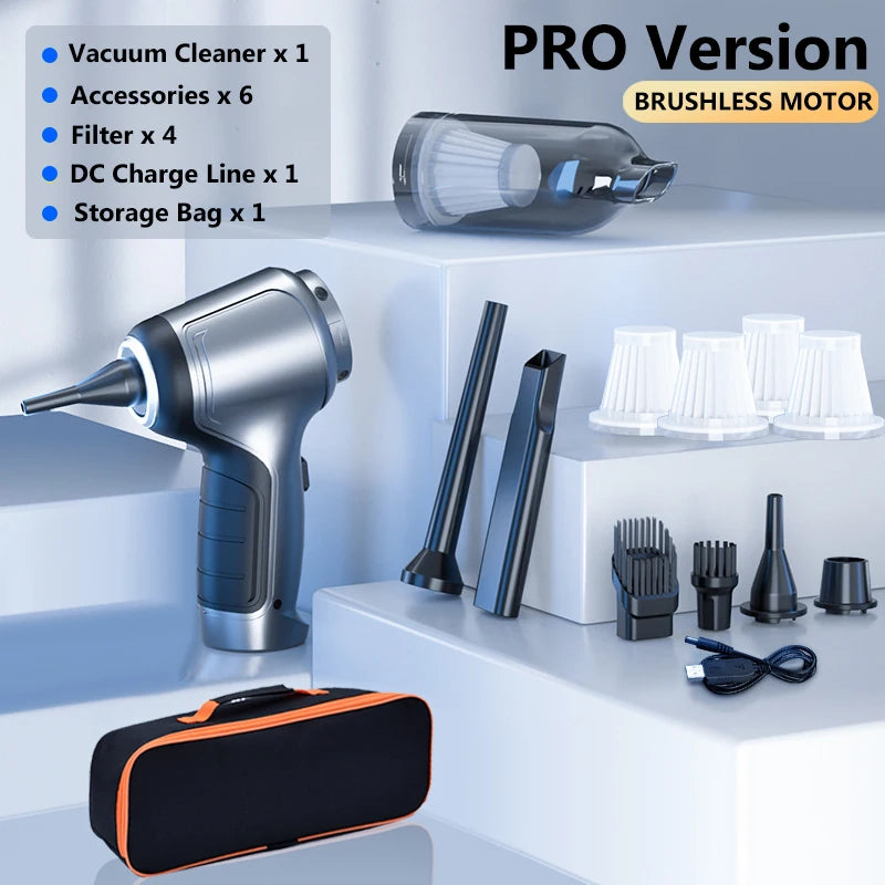 15000Pa Wireless Handheld Car Vacuum Cleaner – Dual-Use Home & Auto – Updated 4hapa bag