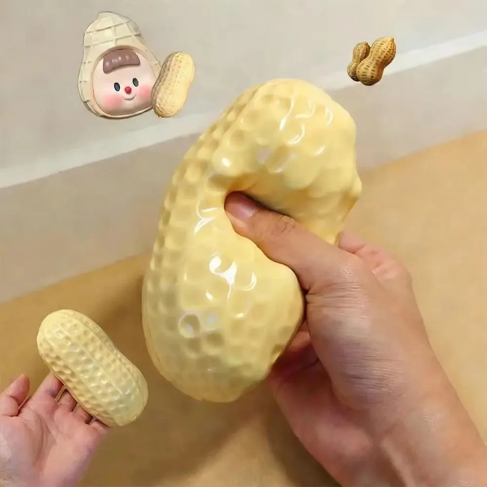 Peanut-shaped squishy stress ball sensory fidget toy – view 3