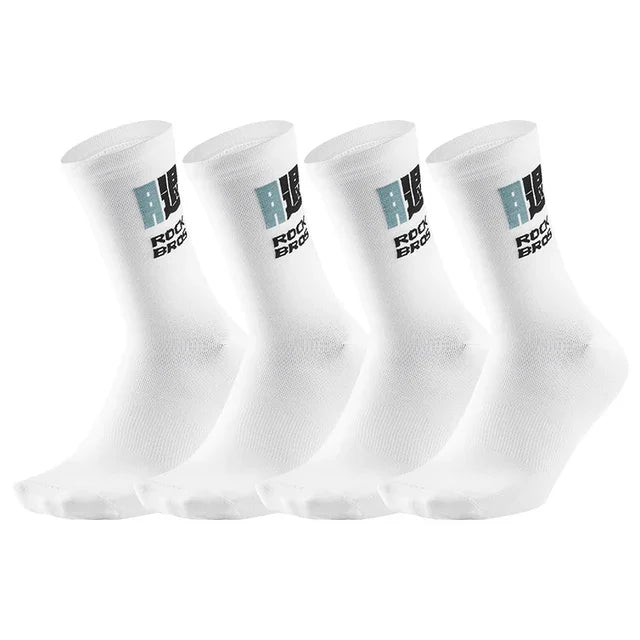 Rockbros Unisex Knee-High Athletic Socks, 4 Pairs – 4 pairs A